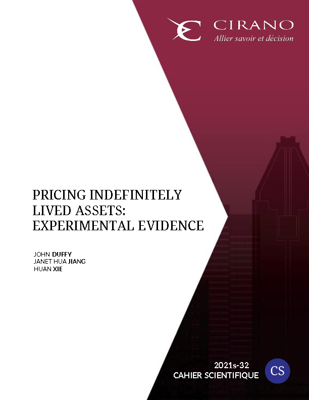 Pricing Indefinitely Lived Assets: Experimental Evidence