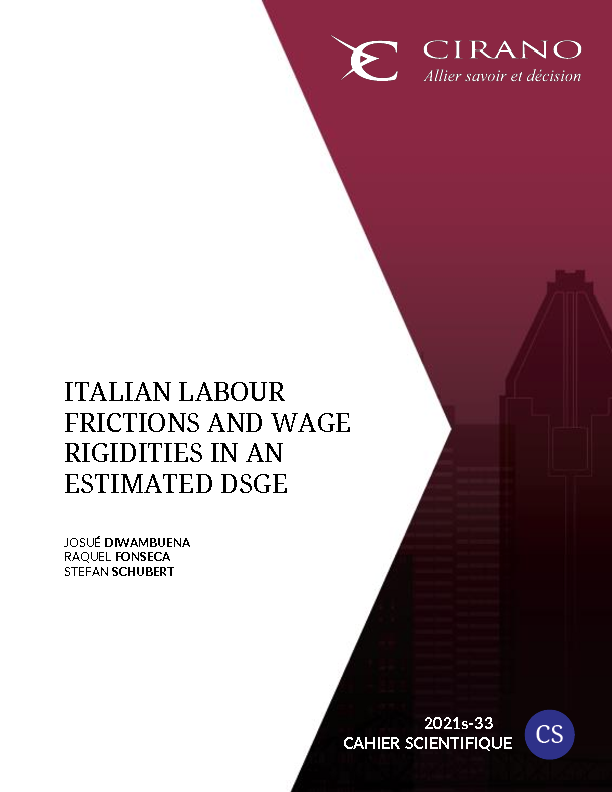 Italian Labour Frictions and Wage Rigidities in an Estimated DSGE