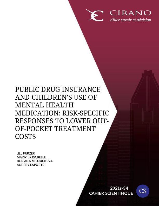 Public drug insurance and children’s use of mental health medication: Risk-specific responses to lower out-of-pocket treatment costs