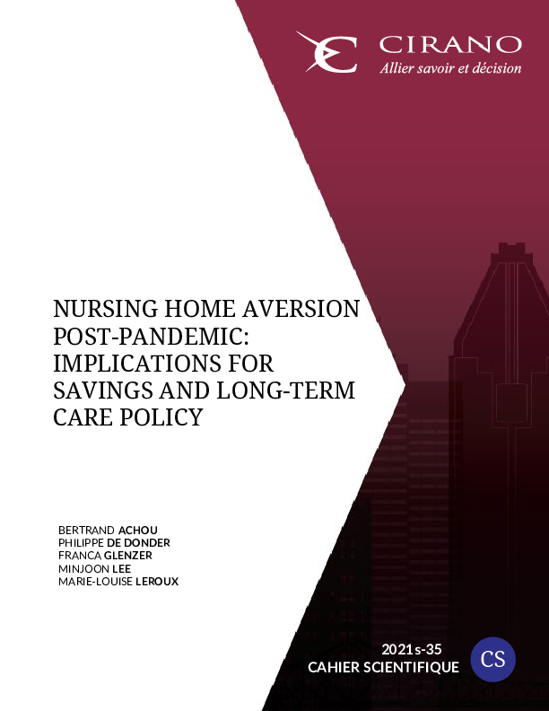 Nursing home aversion post-pandemic: Implications for savings and long-term care policy