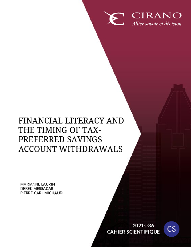 Financial Literacy and the Timing of Tax-Preferred Savings Account Withdrawals