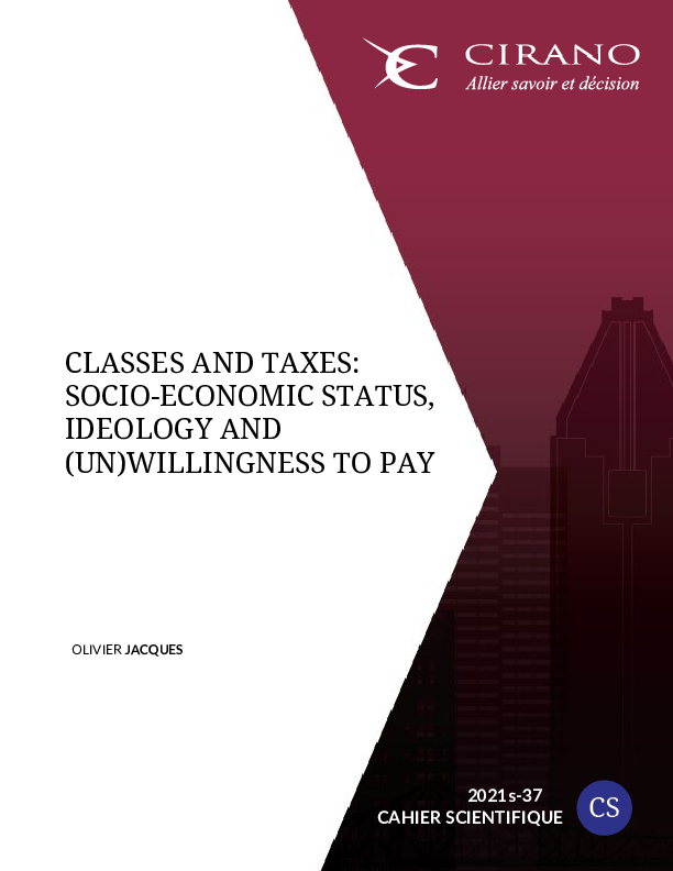 Classes and Taxes:  Socio-Economic Status, Ideology and (Un)Willingness to Pay
