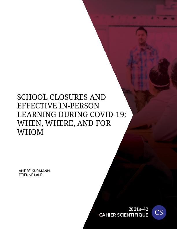 School Closures and Effective In-Person Learning during COVID-19: When, Where, and for Whom