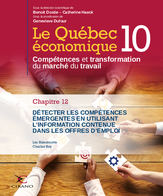 Le Québec économique 10 - Chapitre 12 -  Détecter les compétences émergentes  en utilisant l’information contenue dans les offres d’emploi : une courte  introduction à l’utilisation de textes en économétrie