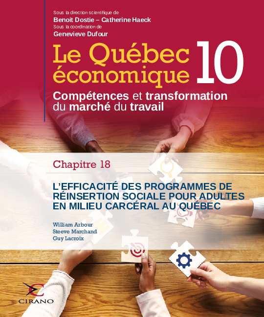 Le Québec économique 10 - Chapitre 18 - L’efficacité des programmes  de réinsertion sociale pour adultes en milieu carcéral au Québec