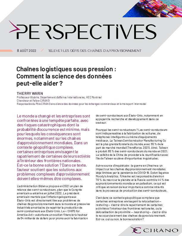 Chaînes logistiques sous pression : Comment la science des données peut-elle aider ?