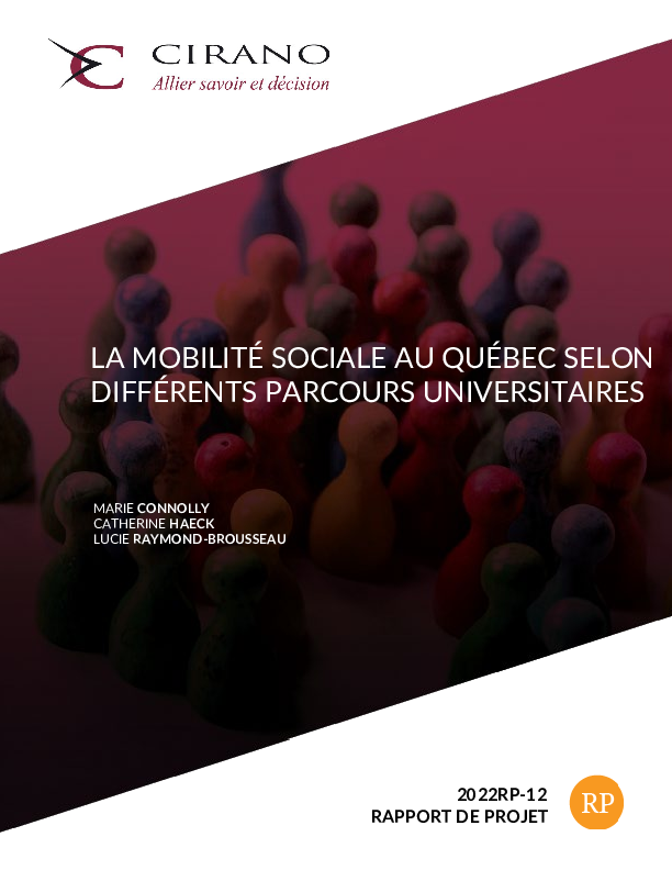 La mobilité sociale au Québec selon différents parcours universitaires
