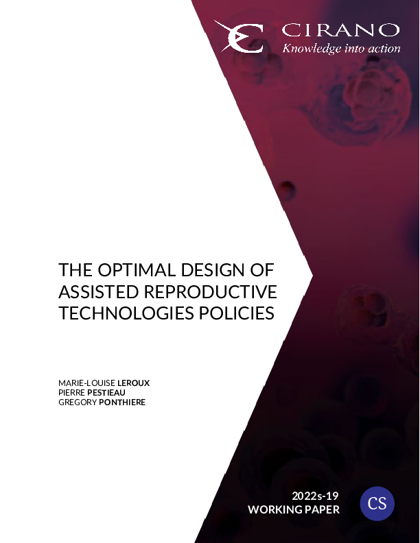 The optimal design of assisted reproductive technologies  policies