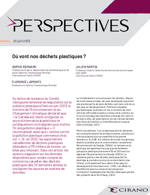 Où vont nos déchets plastiques ?