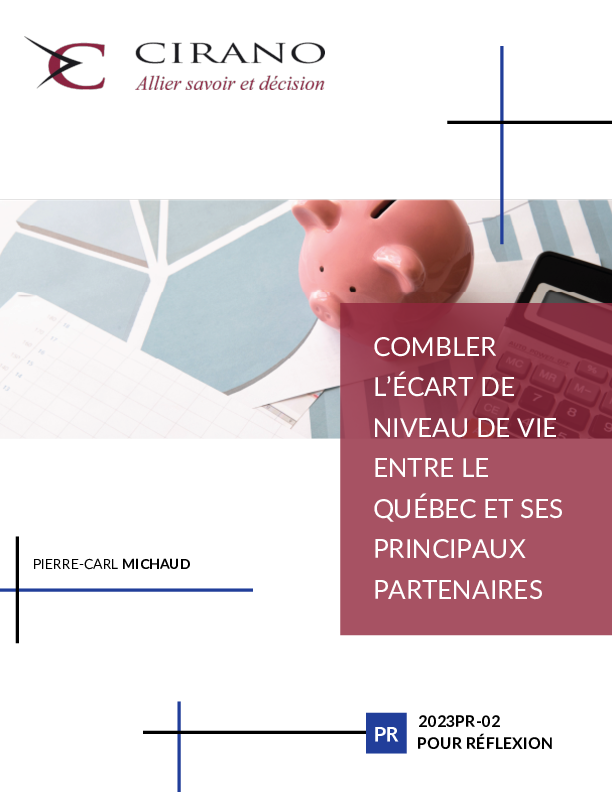 Combler l’écart de niveau de vie entre le Québec et ses principaux partenaires