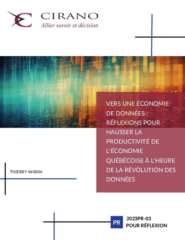 Vers une économie de données : réflexions pour hausser la productivité de l’économie québécoise à l’heure de la révolution des données