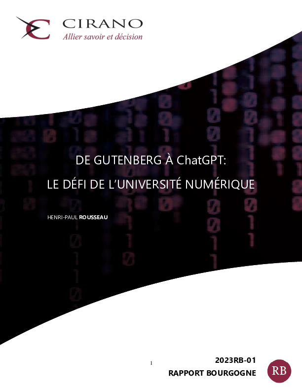De Gutenberg à Chat GPT: Le défi de l