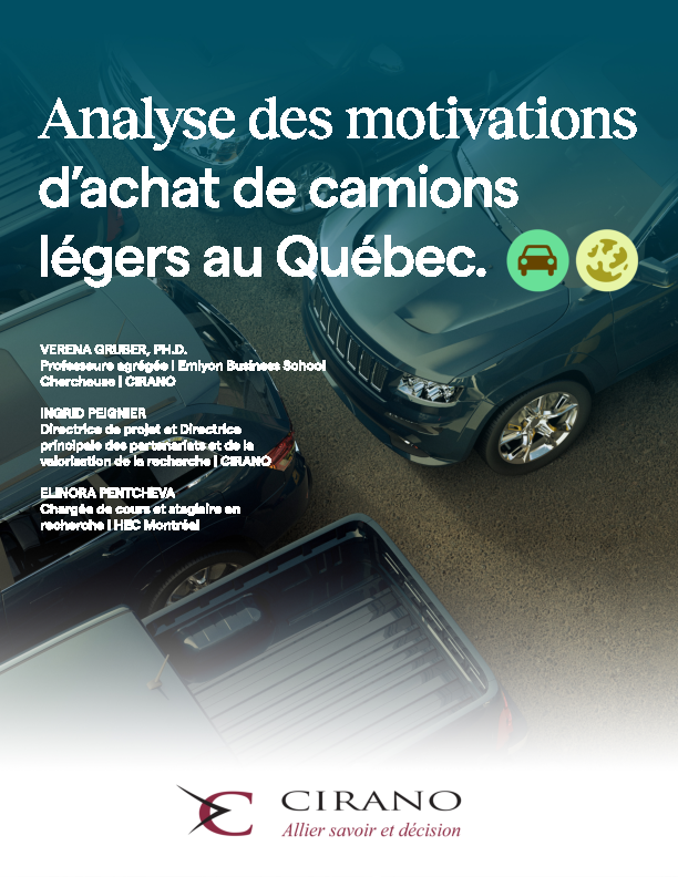 Analyse des motivations d’achat de camions légers au Québec