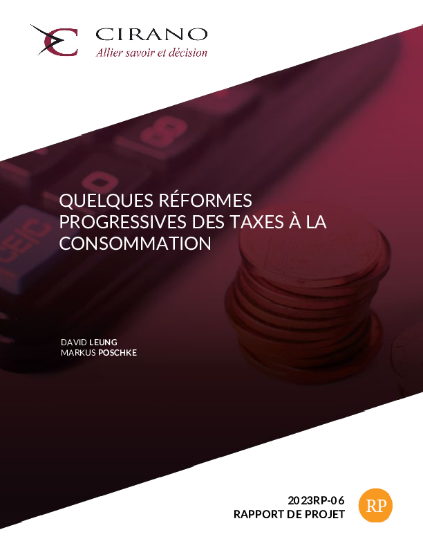 Quelques réformes progressives des taxes à la consommation