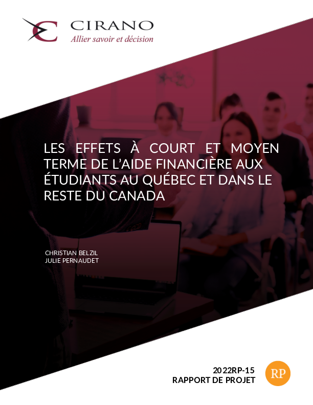 Les effets à court et moyen terme du soutien financier aux étudiants au Québec et dans le reste du Canada