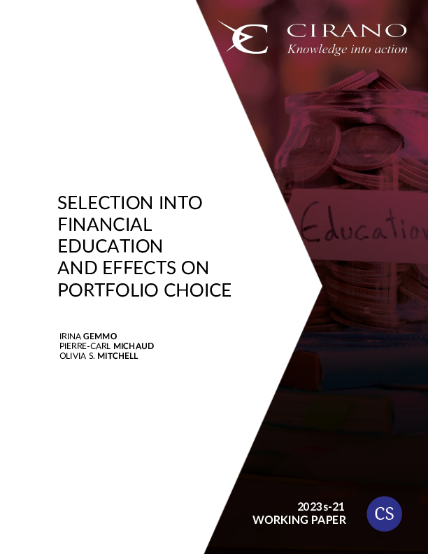 Selection into Financial Education and Effects on Portfolio Choice