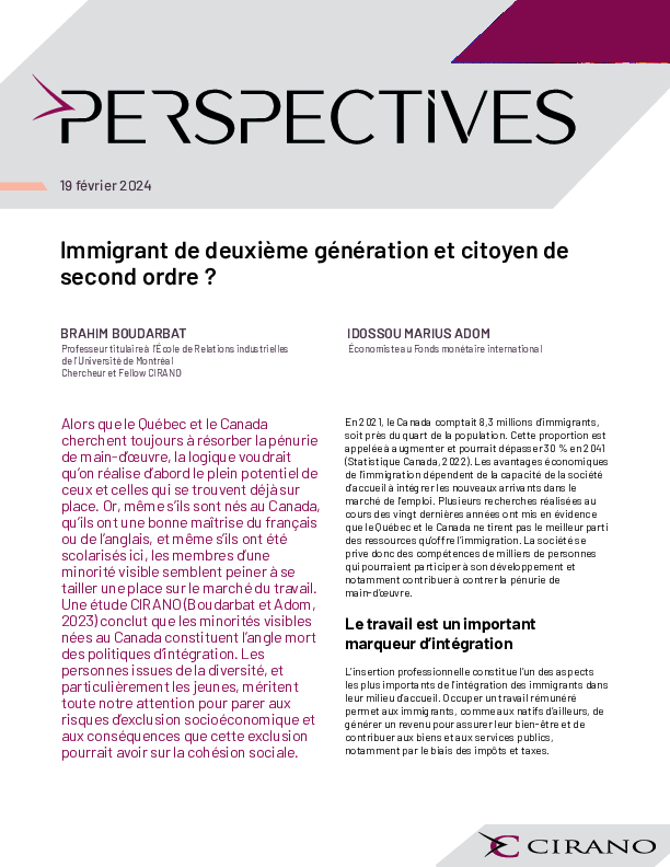 Immigrant de deuxième génération et citoyen de second ordre ?