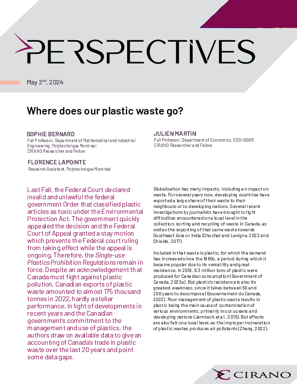 Where does our plastic waste go?