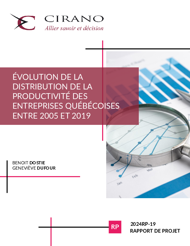 Évolution de la distribution de la productivité des entreprises québécoises entre 2005 et 2019