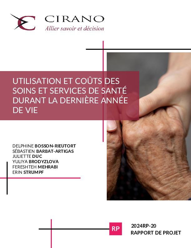 Utilisation et coûts des soins et services de santé durant la dernière année de vie