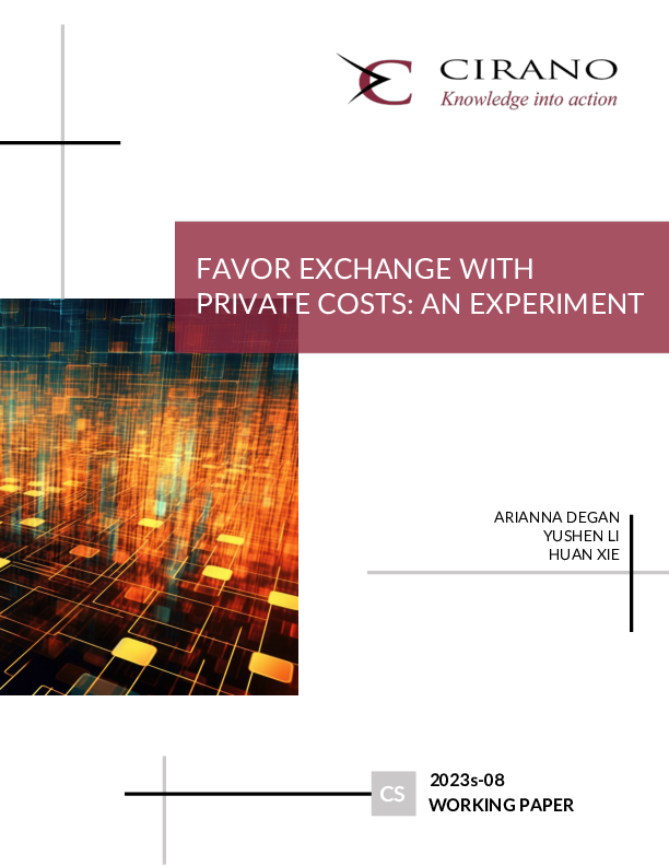 Favor Exchange with Private Costs: An Experiment