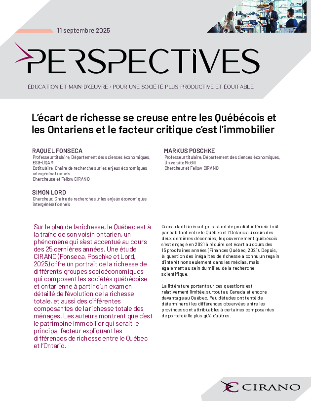 L’écart de richesse se creuse entre les Québécois et les Ontariens et le facteur critique c’est l’immobilier