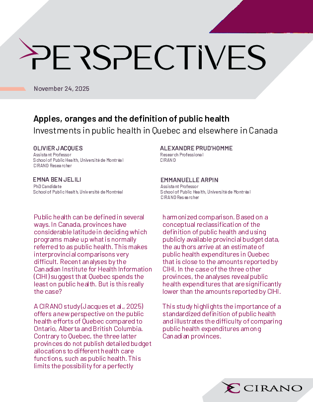 Apples, oranges and the definition of public health