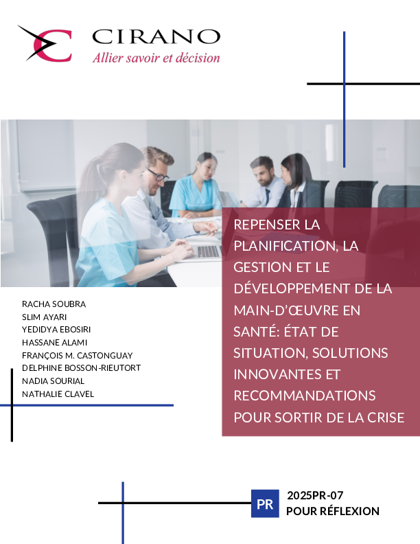Repenser la planification, la gestion et le développement de la main-d’œuvre en santé