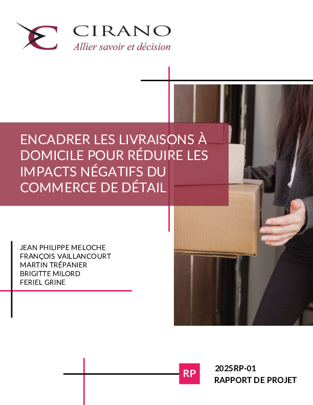 Encadrer les livraisons à domicile pour réduire les impacts négatifs du commerce de détail électronique dans les villes