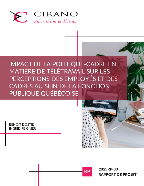 Impact de la Politique-cadre en matière de télétravail sur les perceptions des employés et des cadres au sein de la fonction publique québécoise
