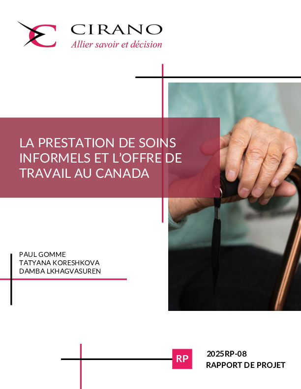 La prestation de soins informels et l’offre de travail au Canada