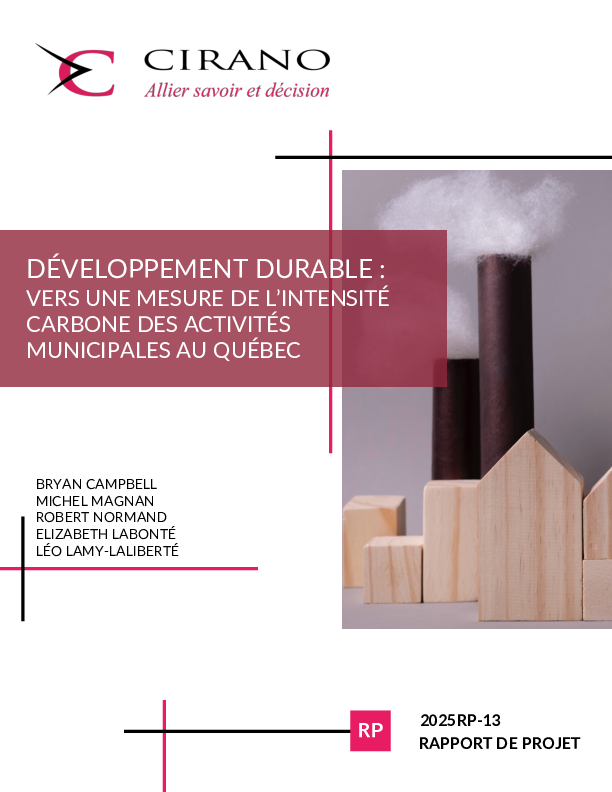 Développement durable : Vers une mesure de l’intensité carbone des activités municipales au Québec