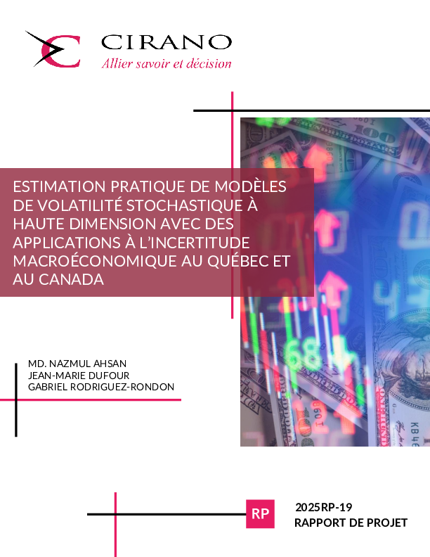 Modèles de volatilité stochastique à haute dimension: applications à l’incertitude macroéconomique au Québec et au Canada