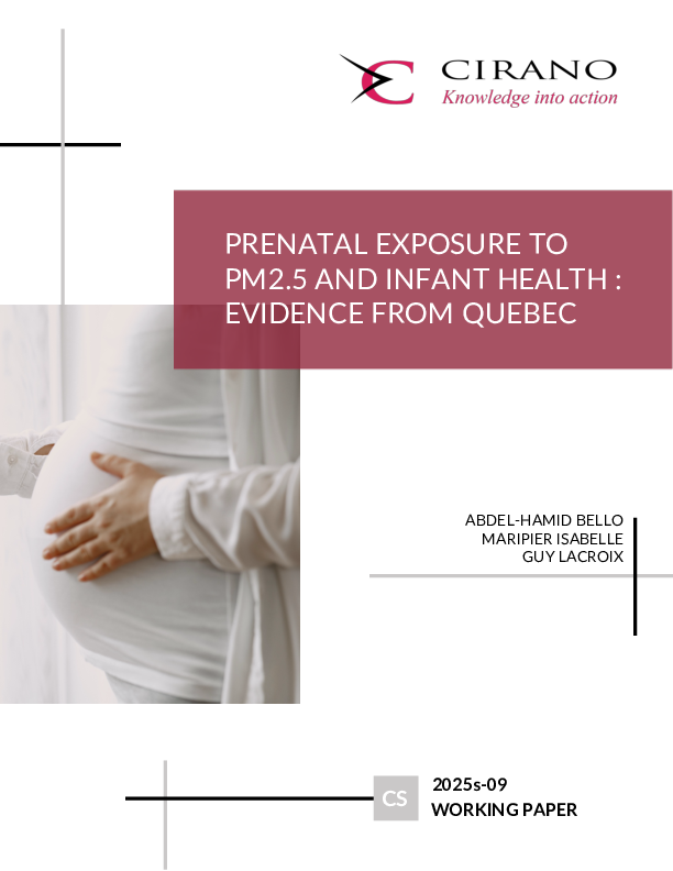 Prenatal Exposure to PM2.5 and Infant health : Evidence from Quebec