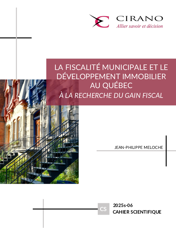 La fiscalité municipale et le développement immobilier au Québec