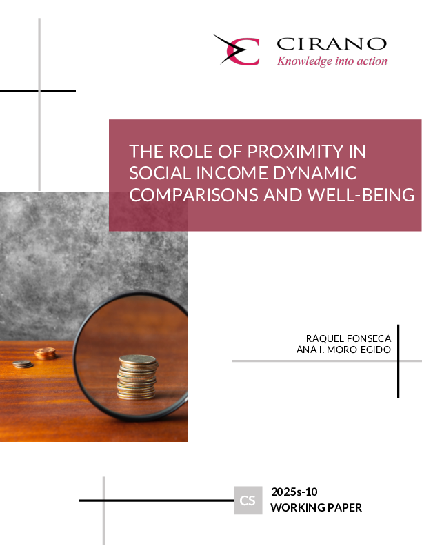 The Role of Proximity in Social Income Dynamic Comparisons and Well-Being