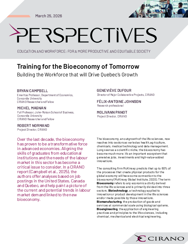 Training for the Bioeconomy of Tomorrow