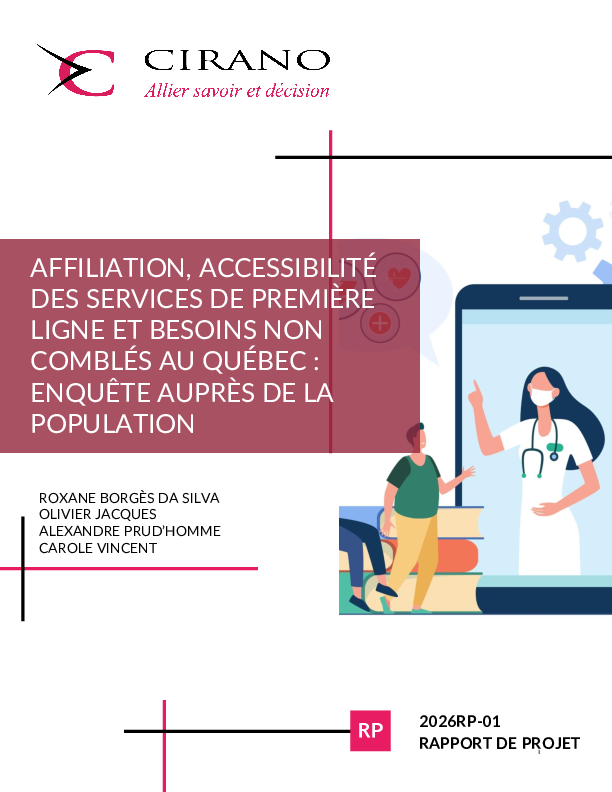 Affiliation, accessibilité des services de première ligne et besoins non comblés au Québec