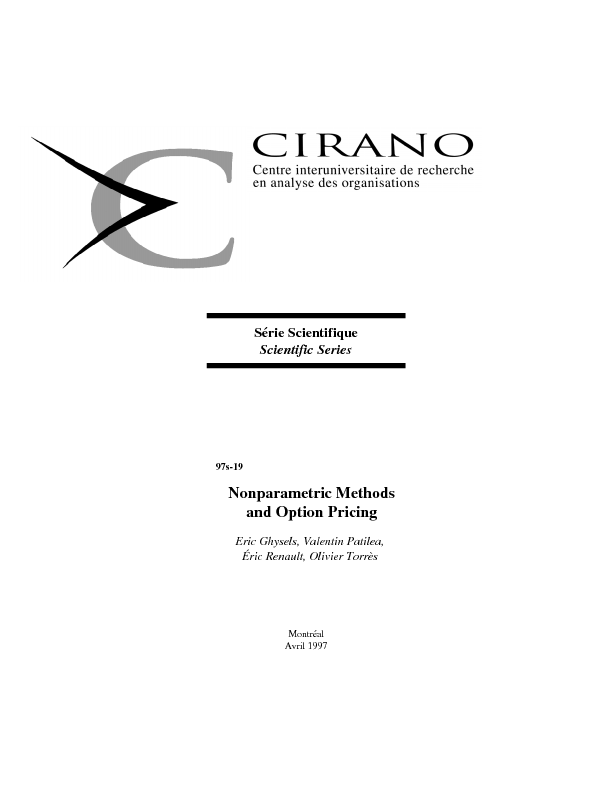 Nonparametric Methods and Option Pricing