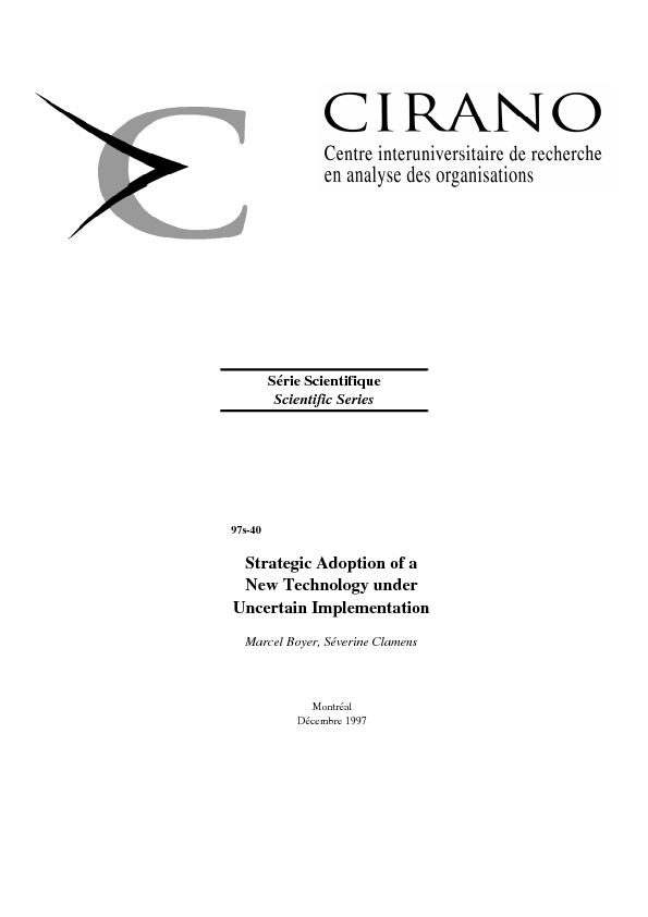 Strategic Adoption of a New Technology under Uncertain Implementation