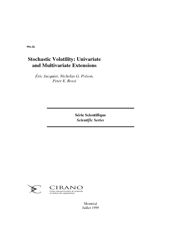 Stochastic Volatility: Univariate and Multivariate Extensions