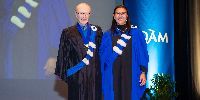 Pierre Fortin receives the UQAM Medal