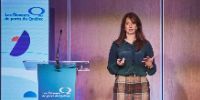 Annie Royer speaks at the 2025 Strategic Forum of Québec Pork Producers