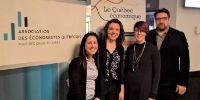 Marcelin Joanis and Stéphanie Lapierre invited experts at a 5 à 7 in collaboration with the Association des économistes québécois - Outaouais Chapter