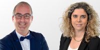 Nathalie de Marcellis-Warin exchanges with Luc Sirois, Quebec's Chief Innovation Officer